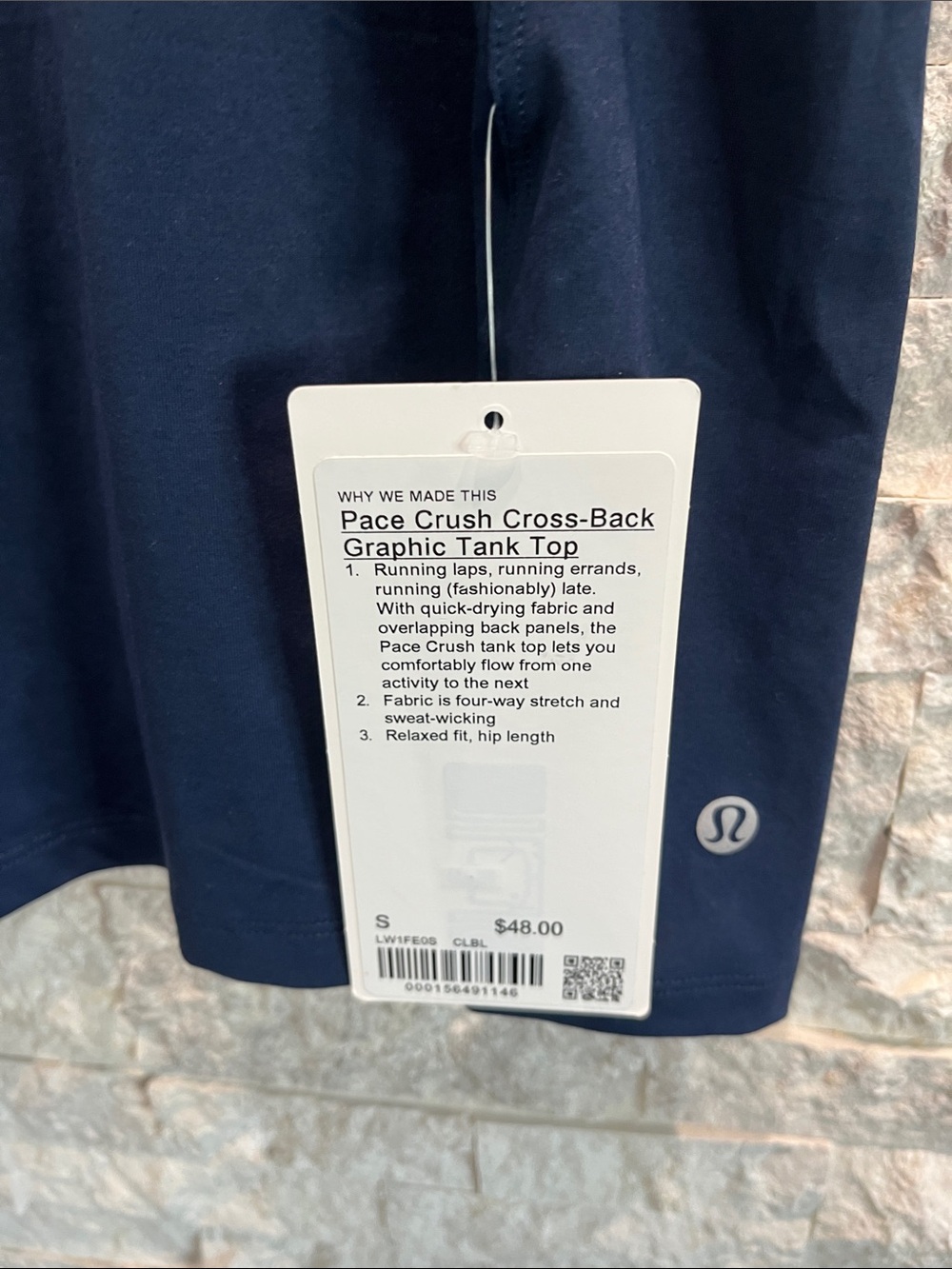 lululemon athletica space Crush Cross-Back Tank Top Sz-S - Picture 6 of 9